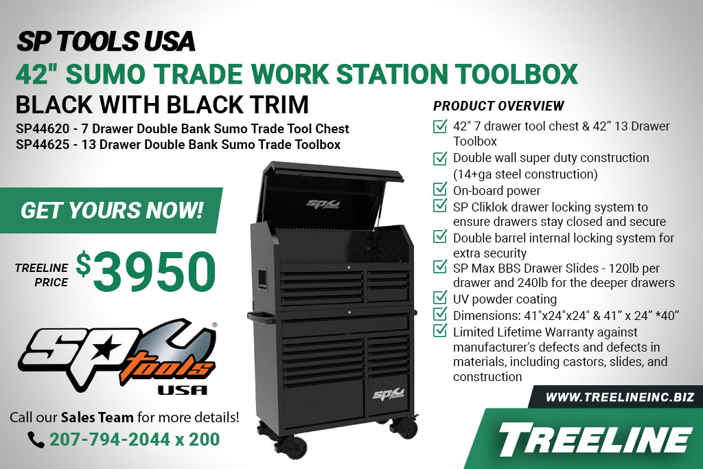 42" SUMO TRADE Work Station Toolbox Black with Black Trim