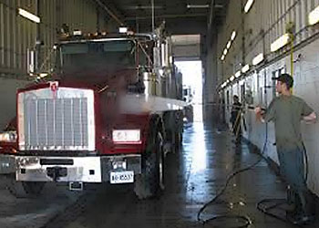 Photo of Truck being washed at Treeline Service Center